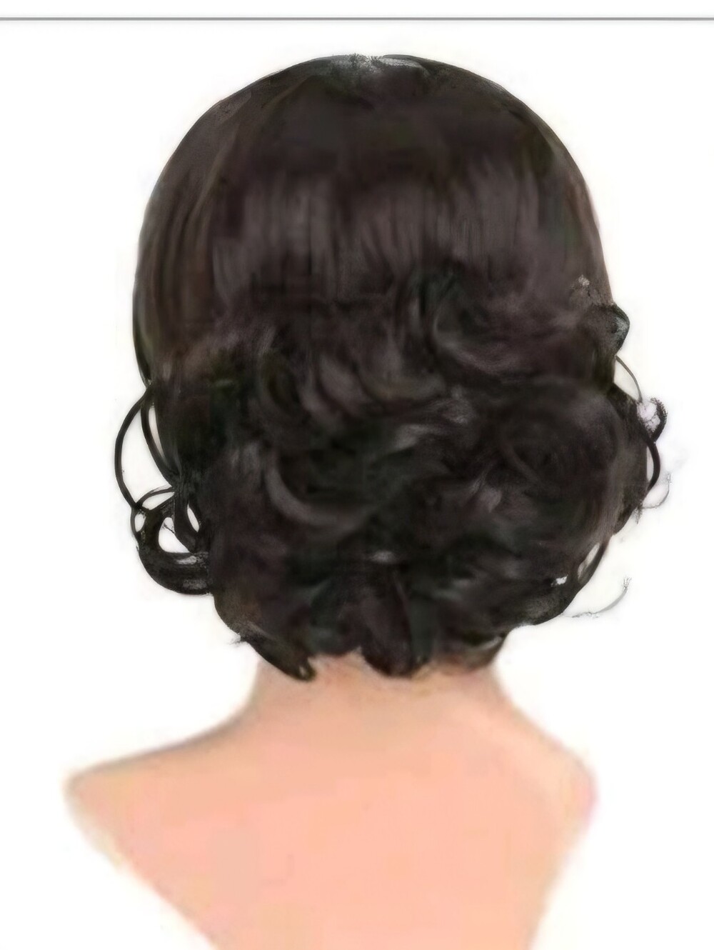 Brown Curly Bun Hair Piece With Comb